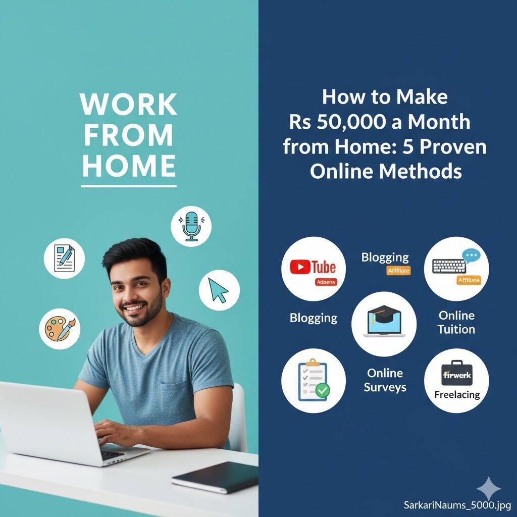 How to Make Rs 50,000 a Month from Home: 5 Proven Online Methods