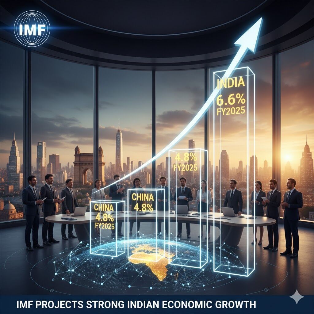 IMF Projects Indian Economy To Grow At 6.6% In Financial Year 2025